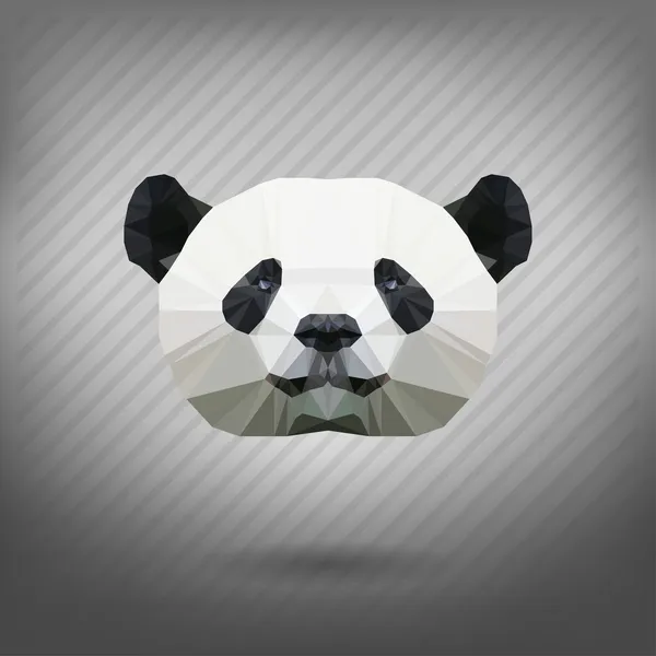 Abstraktní trojúhelník polygonální panda — Stockový vektor