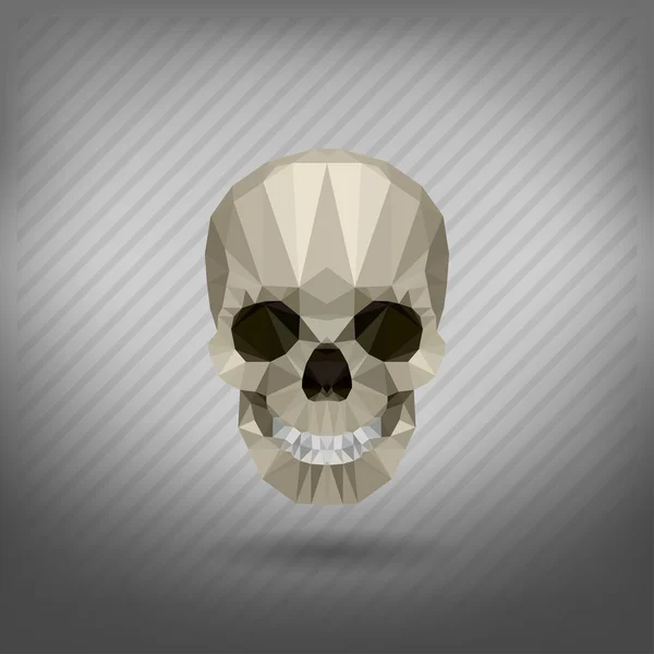 Skull in the style of origami — Stock Vector