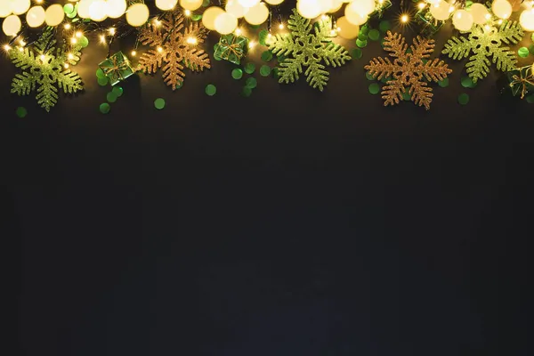 Fondo Navidad Año Nuevo Con Lugar Para Texto Cajas Regalo — Foto de Stock