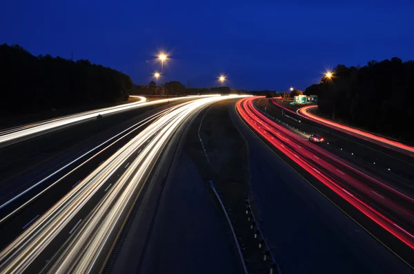 Gece trafik — Stok fotoğraf