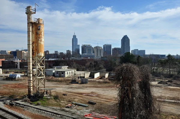 Grunge skyline di raleigh — Foto Stock