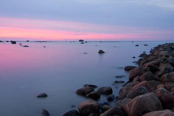 Coucher de soleil et jetée — Photo