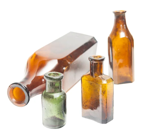 Isolato vecchie bottiglie di stile — Foto Stock