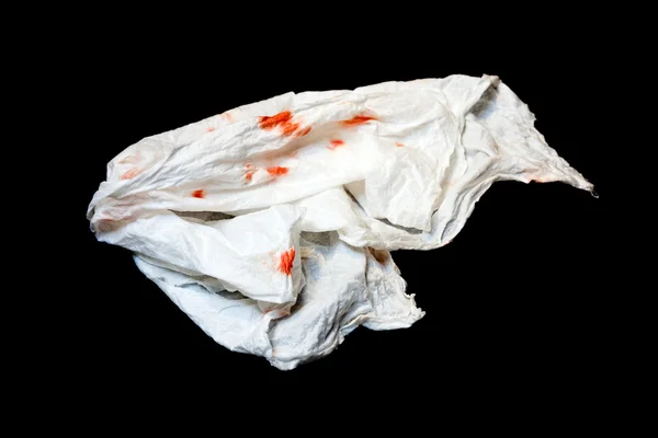 Elszigetelt fehér véres szövetek — Stock Fotó