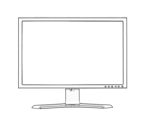 Illustoration of widescreen monitor — Stock Photo, Image