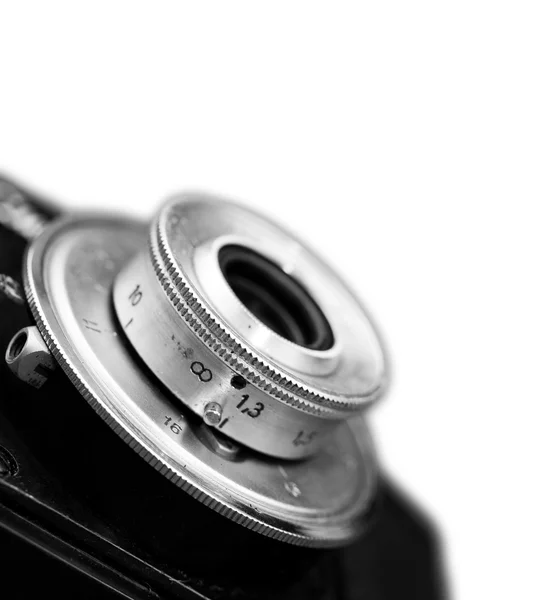 Primer plano de la lente de cámara vieja — Foto de Stock