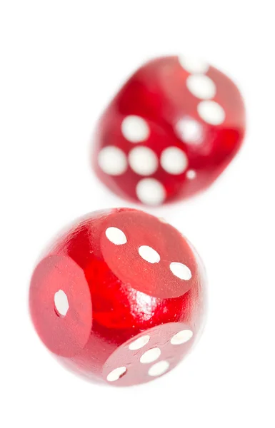 Isolated red dices — Stock Photo, Image