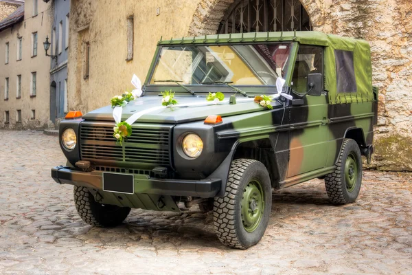 Casamento militar wehicle — Fotografia de Stock