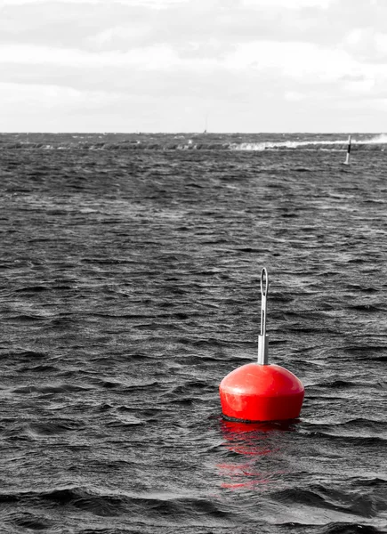 Red marine buoy — Stock Photo, Image