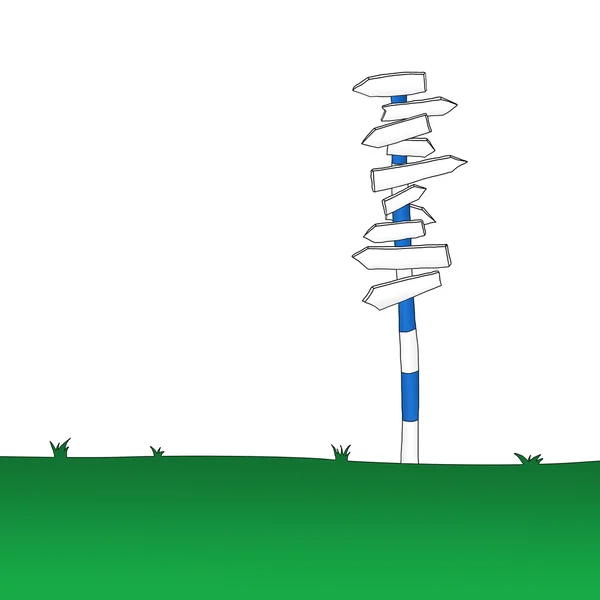 Ilustração de um poste de sinal — Fotografia de Stock