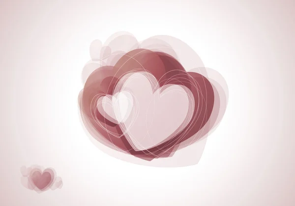 Valentýnská karta se srdcem — Stock fotografie