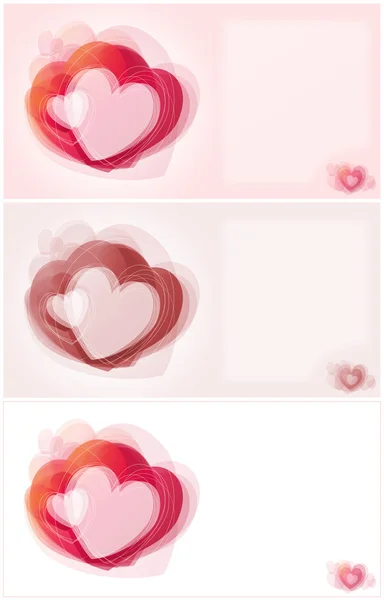 Valentinskarte mit Herzen — Stockfoto