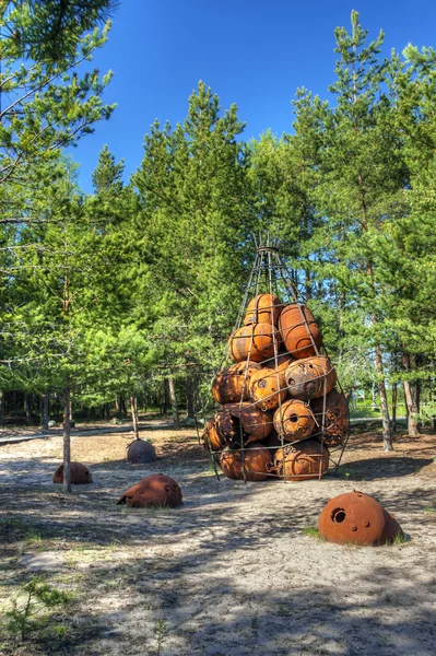 Vecchie miniere a Naissaar, Estonia — Foto Stock