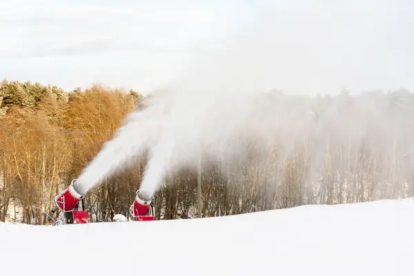 Snow blowing machines — Stock Photo, Image