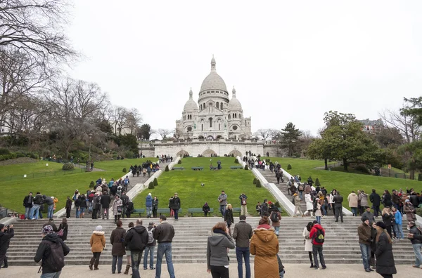Kathedraal van Montmartre in Parijs, Frankrijk — Stockfoto
