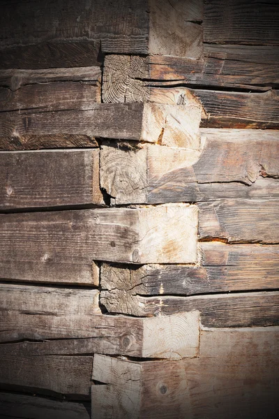 Antigua pared del tronco del árbol — Foto de Stock