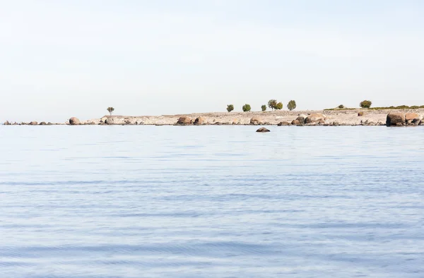 Eiland met enkele bomen — Stockfoto