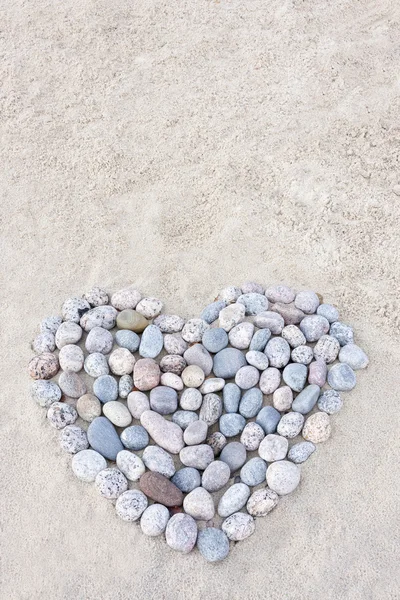Srdce z kulaté kameny — Stock fotografie