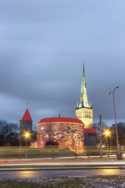 Iluminado casco antiguo de Tallin, Estonia —  Fotos de Stock