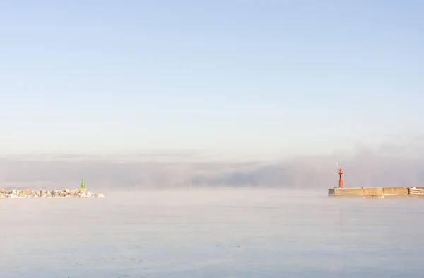 Rode en groene beacons — Zdjęcie stockowe