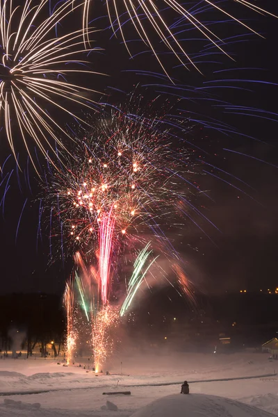 Fireworks akşam Royalty Free Εικόνες Αρχείου
