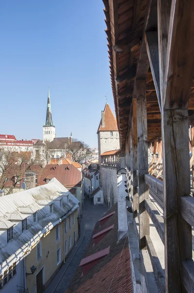 View from the curtain wall in Tallinn, Estonia — Stock Photo, Image