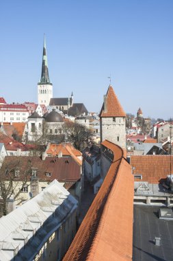 Cityscape eski kasaba Tallinn, Estonya