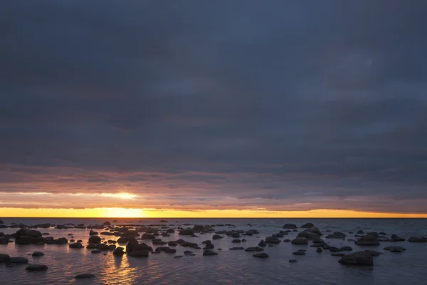 Pôr do sol no mar — Fotografia de Stock