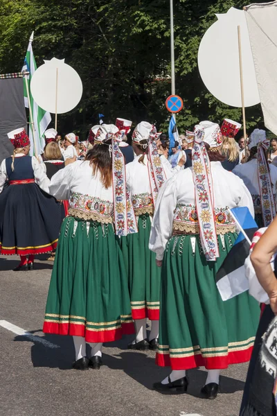 Přehlídka estonský národní song festival v tallinn, Estonsko — Stock fotografie