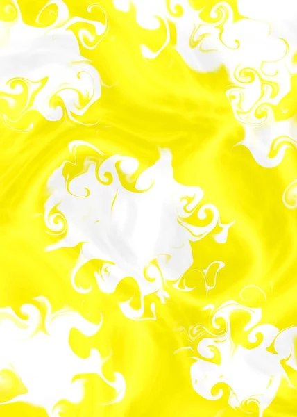 Holographic Psychedelic Glitched Background Petrol Stains Modern Color Yellow White — ストック写真