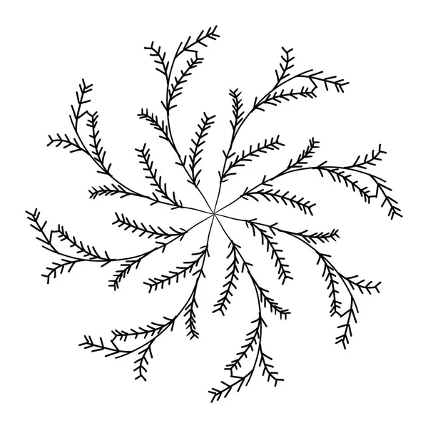 Beyaz arkaplanda izole edilmiş çiçek çizimi çizimi