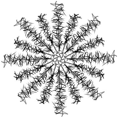 Beyaz arkaplanda izole edilmiş çiçek çizimi çizimi