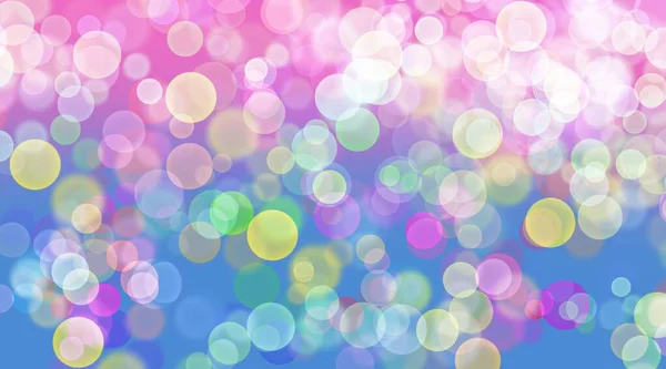 抽象的な光のボケ 青の背景ベクトル図 面白い 幸せな 虹の泡 — ストック写真