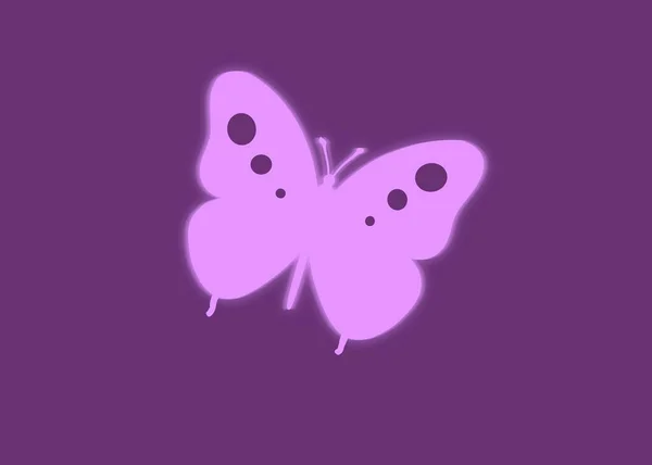 Violet Butterflies Design Blur Isolated Purple Background — Photo