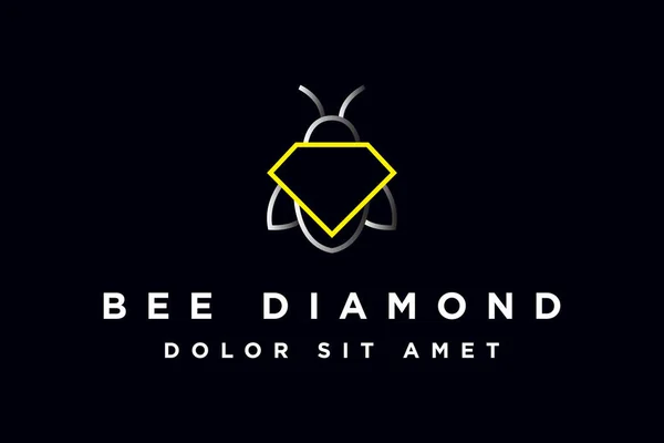Logotyp Logo Pszczoły Projekt Wektor Premium — Wektor stockowy