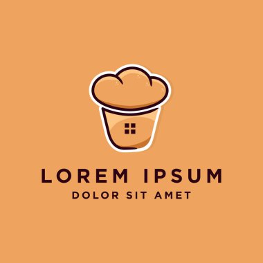 Pastane logosu. İlham perisi konsepti.