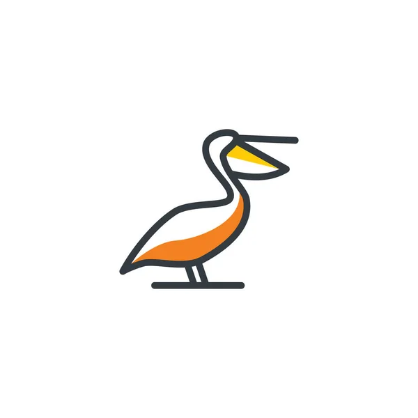 Pelican Logo Design Premium Konzept — Stockvektor