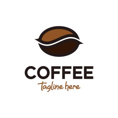 Kahve çekirdeği Logo tasarlamak vektör