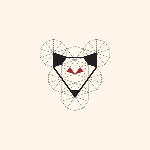 Geometric Fox Head Logo Design — стоковый вектор
