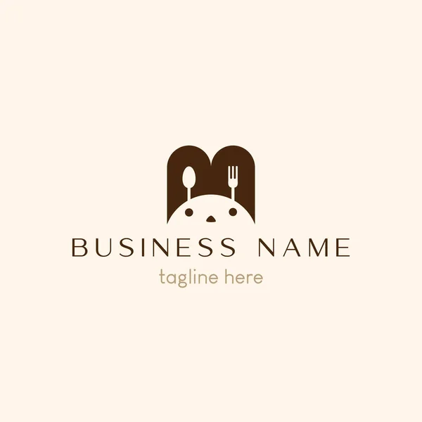 Rabbit Food Logo Design Symbol — Stock Vector