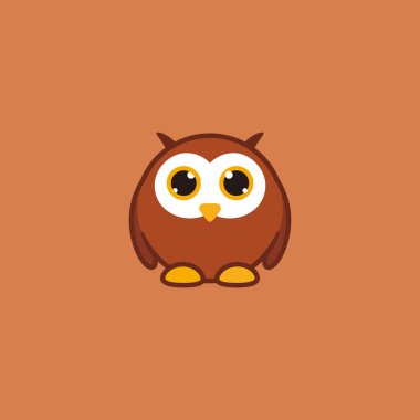 Şirin Baykuş Maskotu Logo vektör çizimi 