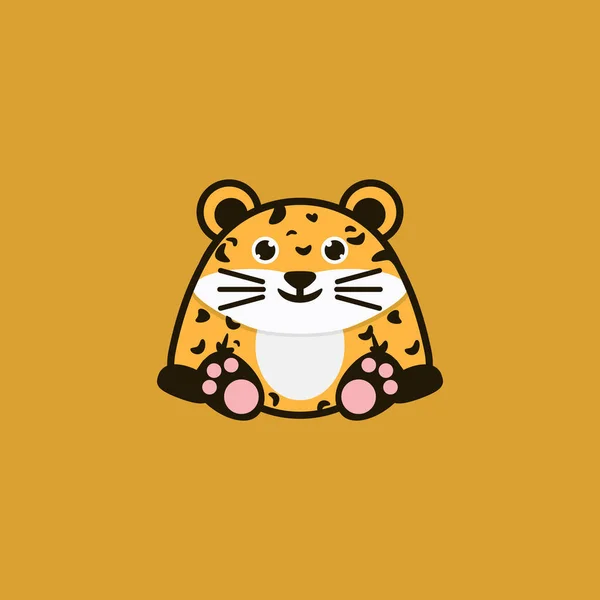 Cheetah Djur Logotyp Design Vektor Illustration — Stock vektor