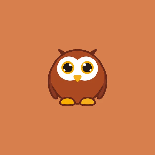 Cute Owl Mascot Logo Vector Illustration — Stock Vector