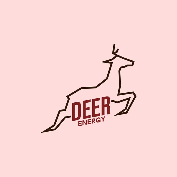 Deer Hunter Logo Design Ilustracja Wektora Premium — Wektor stockowy