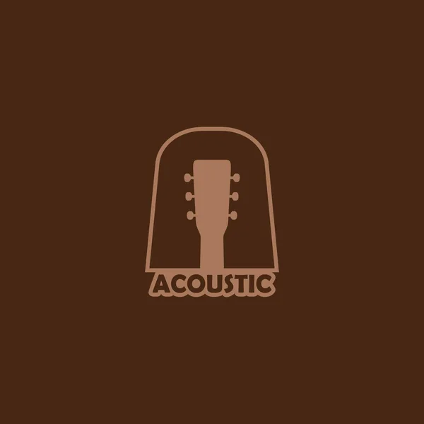 Instrumento Guitarra Música Logo Diseño Vector Ilustración — Vector de stock