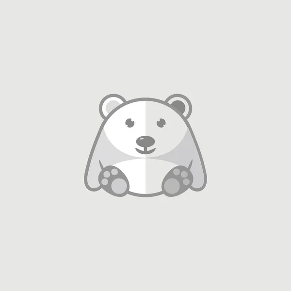 Little Bear Logo Design Vector — Stock Vector