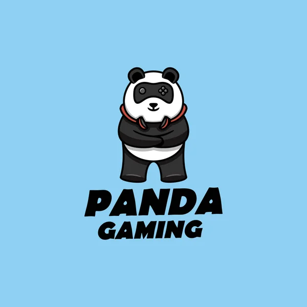 Vektorová Ilustrace Loga Hry Panda — Stockový vektor