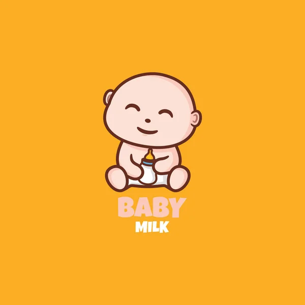 かわいい赤ちゃんキッズショップロゴデザイン — ストックベクタ