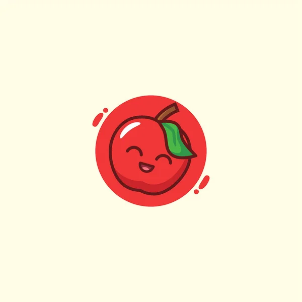Lindo Naranja Mascota Logotipo Diseño Ilustración — Archivo Imágenes Vectoriales
