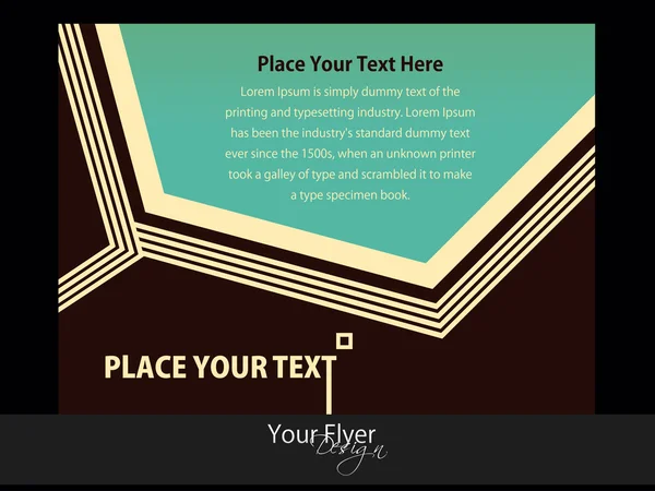 Vektor vintage flyer design med mer utrymme för ditt innehåll. — Stock vektor